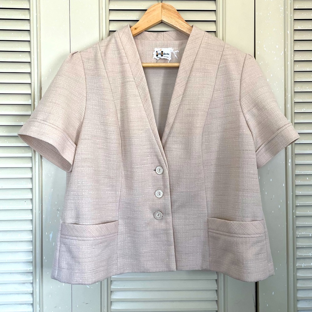 Marty Gutmacher Beige Cropped Jacket | 50s/60s VINTAGE | Size XL
